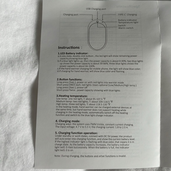 Chargable hand warmer - Picture 6 of 7